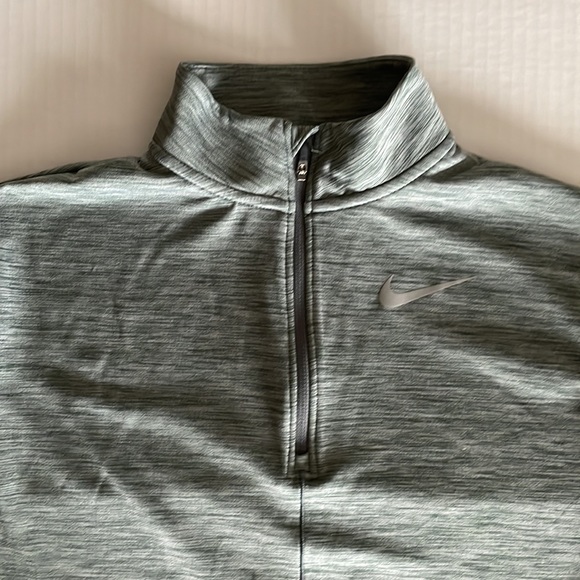 Nike girls heather grey 1/4 zip running dri-fit jacket size L - Picture 4 of 12